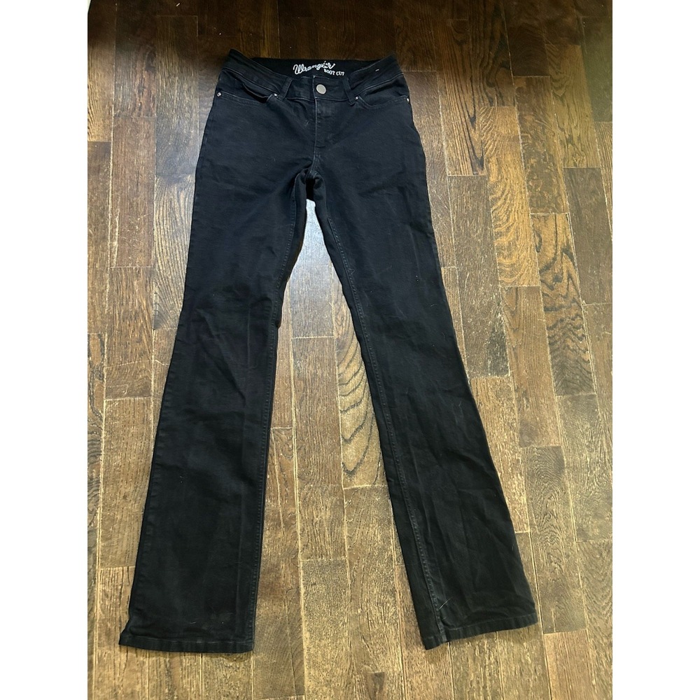 Wranglers Women's Jeans Bootcut Leg Stretch Size 7x36 Black Denim